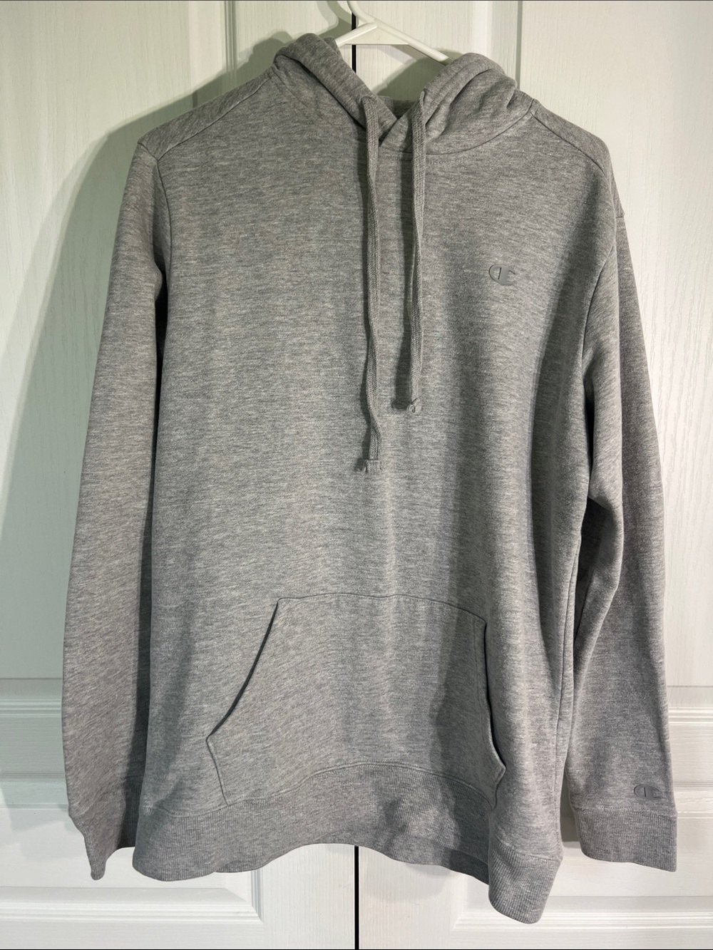 Champion Gray Pullover Hoodie with Subtle Logo